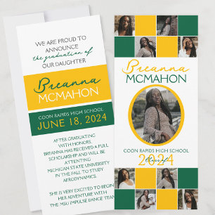 Invitación de Graduación de Fotografías Green y Go