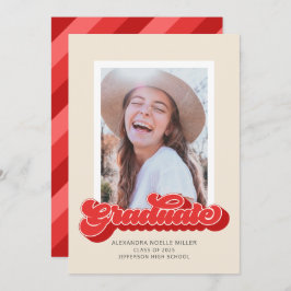 Invitación de Graduación de Fotografías Retro Vibe