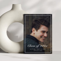 Invitación de graduación de fotograma clásico