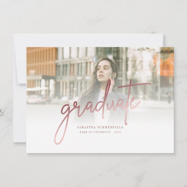 Invitación de graduación de fotos de grado 2025 (Anverso)