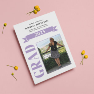 Invitación de graduación de fotos de puntos de Pol
