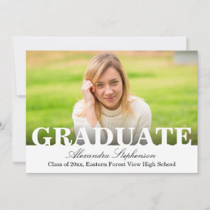 Invitación de graduación de fotos elegante estilo 