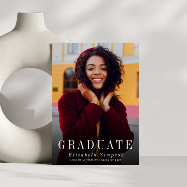 invitación de graduación de fotos simple y elegant (Subido por el creador)