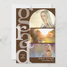 INVITACIÓN de graduación de GRAD Arch Photo Brown