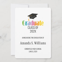 Invitación de Graduación de Grado Negro