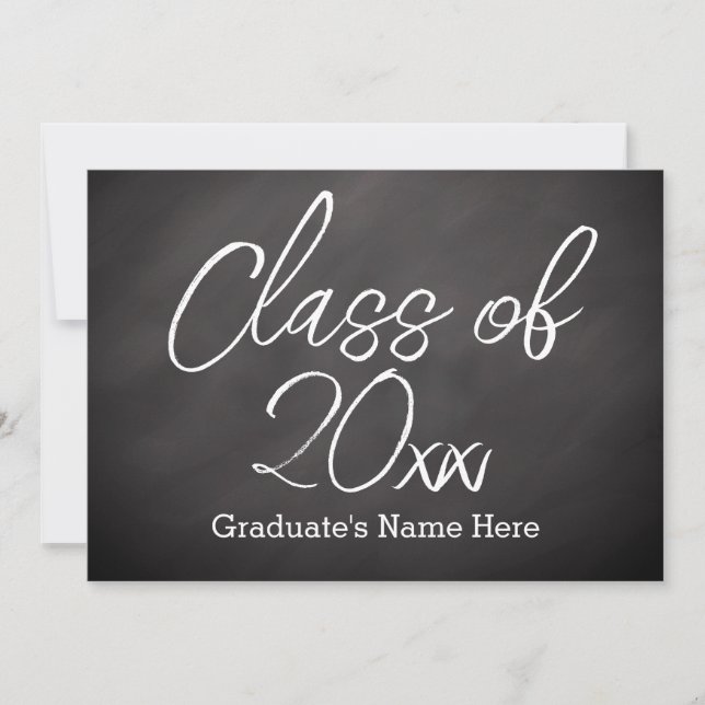 Invitación de Graduación de Guión de Cartón (Anverso)