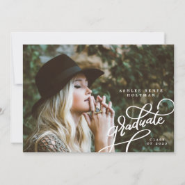 Invitación de graduación de guión de esquina diver