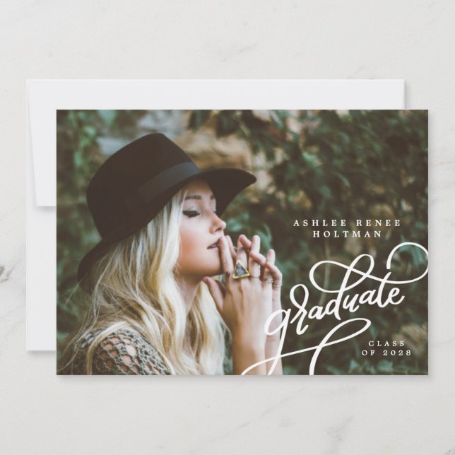 Invitación de graduación de guión de esquina diver (Anverso)