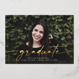 Invitación de Graduación de Guión de Graduado de R