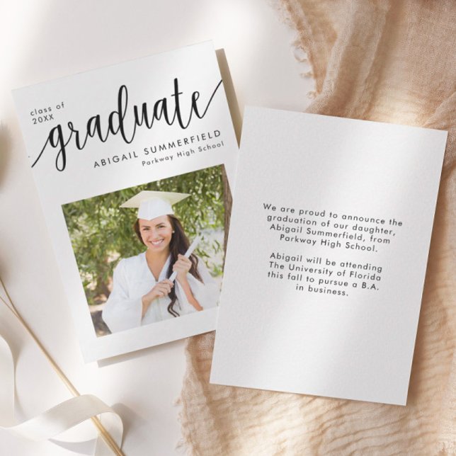 Invitación de Graduación de Guión Escrito A Mano (Subido por el creador)