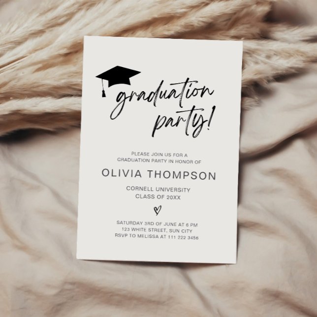 Invitación de graduación de guión minimalista (Subido por el creador)