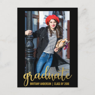 Invitación de graduación de guión moderno Foto de 