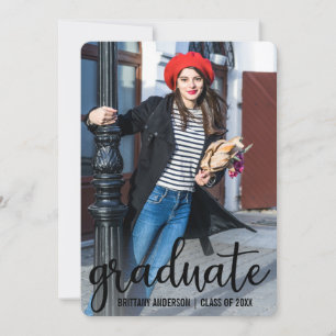 Invitación de Graduación de Guión Moderno Tarjeta