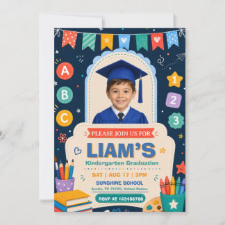 Invitación de graduación de jardín de infancia | C