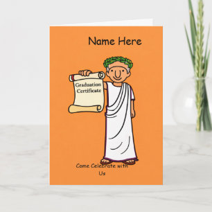 Invitación de graduación de la antigua Roma clásic