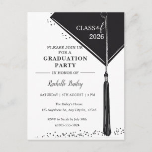 Invitación de graduación de la clase de 2026