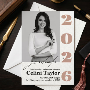 Invitación de graduación de la clase de 2026 en fo