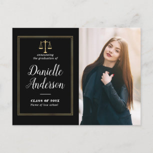 invitación de graduación de la escuela de derecho 