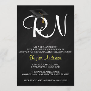Invitación de graduación de la Escuela de Enfermer