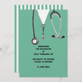 Invitación de graduación de la escuela de enfermer