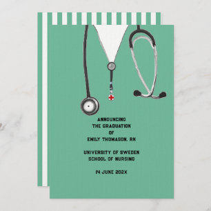 Invitación de graduación de la escuela de enfermer