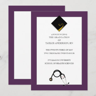 Invitación de graduación de la escuela de enfermer