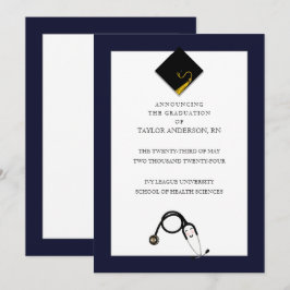 Invitación de graduación de la escuela de enfermer