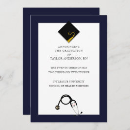Invitación de graduación de la escuela de enfermer