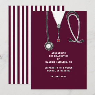 Invitación de graduación de la escuela de enfermer