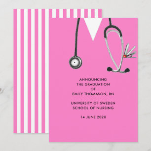 Invitación de graduación de la escuela de enfermer