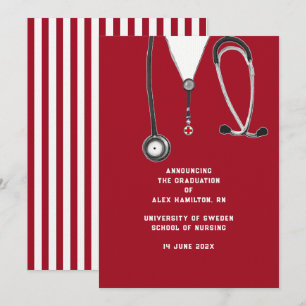 Invitación de graduación de la escuela de enfermer