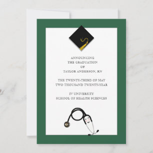 Invitación de graduación de la escuela de enfermer