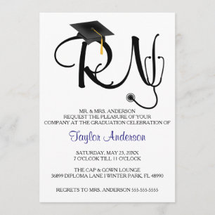 Invitación de graduación de la Escuela de Enfermer