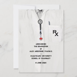 Invitación de graduación de la Escuela de Farmacia