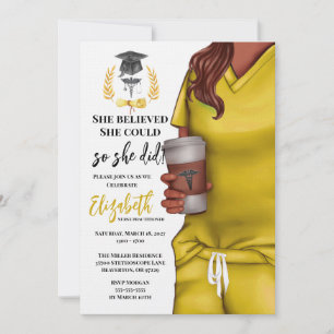 Invitación de graduación de la escuela de medicina
