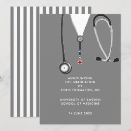 Invitación de graduación de la Escuela de Medicina
