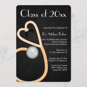 Invitación de graduación de la Escuela de Medicina