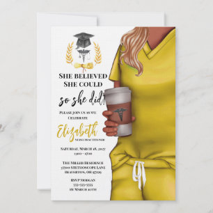 Invitación de graduación de la escuela de medicina