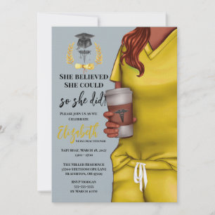 Invitación de graduación de la escuela de medicina