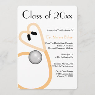 Invitación de graduación de la Escuela de Medicina