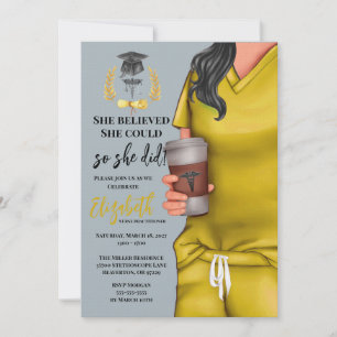 Invitación de graduación de la escuela de medicina