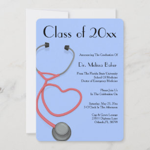 Invitación de graduación de la Escuela de Medicina