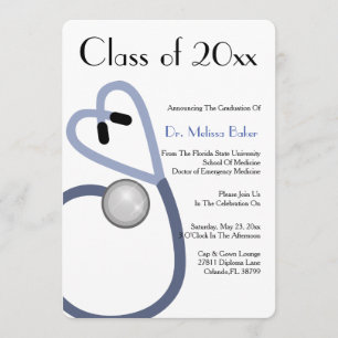 Invitación de graduación de la Escuela de Medicina