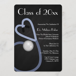 Invitación de graduación de la Escuela de Medicina