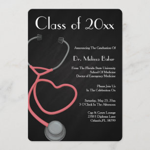 Invitación de graduación de la Escuela de Medicina