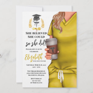 Invitación de graduación de la escuela de medicina