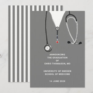 Invitación de graduación de la Escuela de Medicina