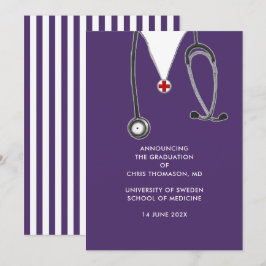 Invitación de graduación de la Escuela de Medicina