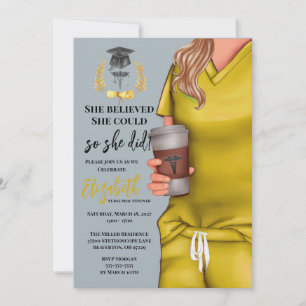 Invitación de graduación de la escuela de medicina