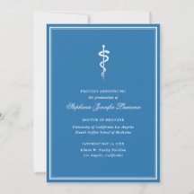 Invitación de graduación de la Escuela de Medicina